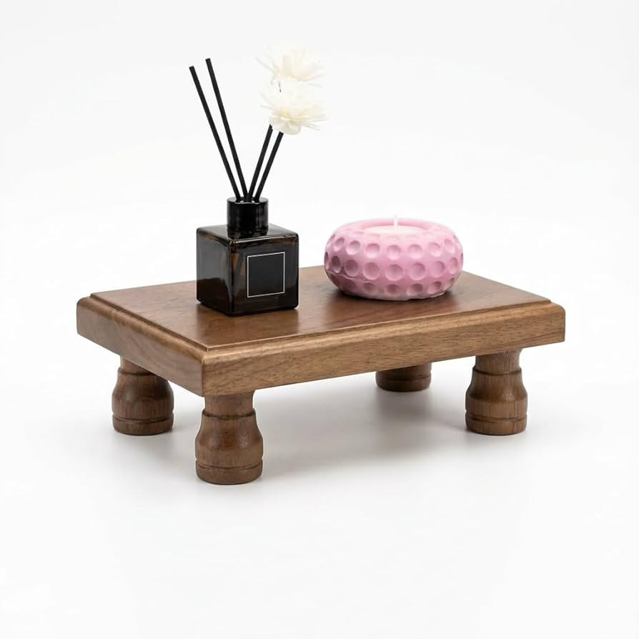 French Country Rustic Wood Riser Pedestal Stand - Kitchen Counter & Table Display, Wooden Decorat... | Amazon (US)