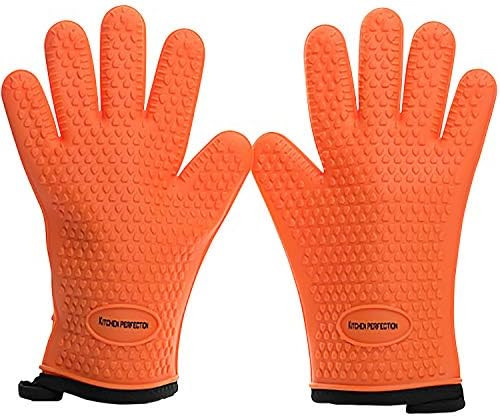 KITCHEN PERFECTION Silicone Smoker Oven Gloves -Extreme Heat Resistant BBQ Gloves -Handle Hot Foo... | Amazon (US)