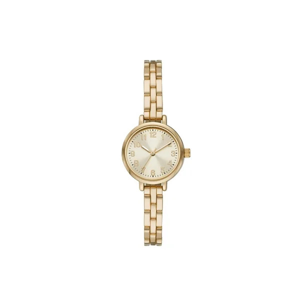 Time and Tru Women's Gold Tone Bracelet Watch - Walmart.com | Walmart (US)