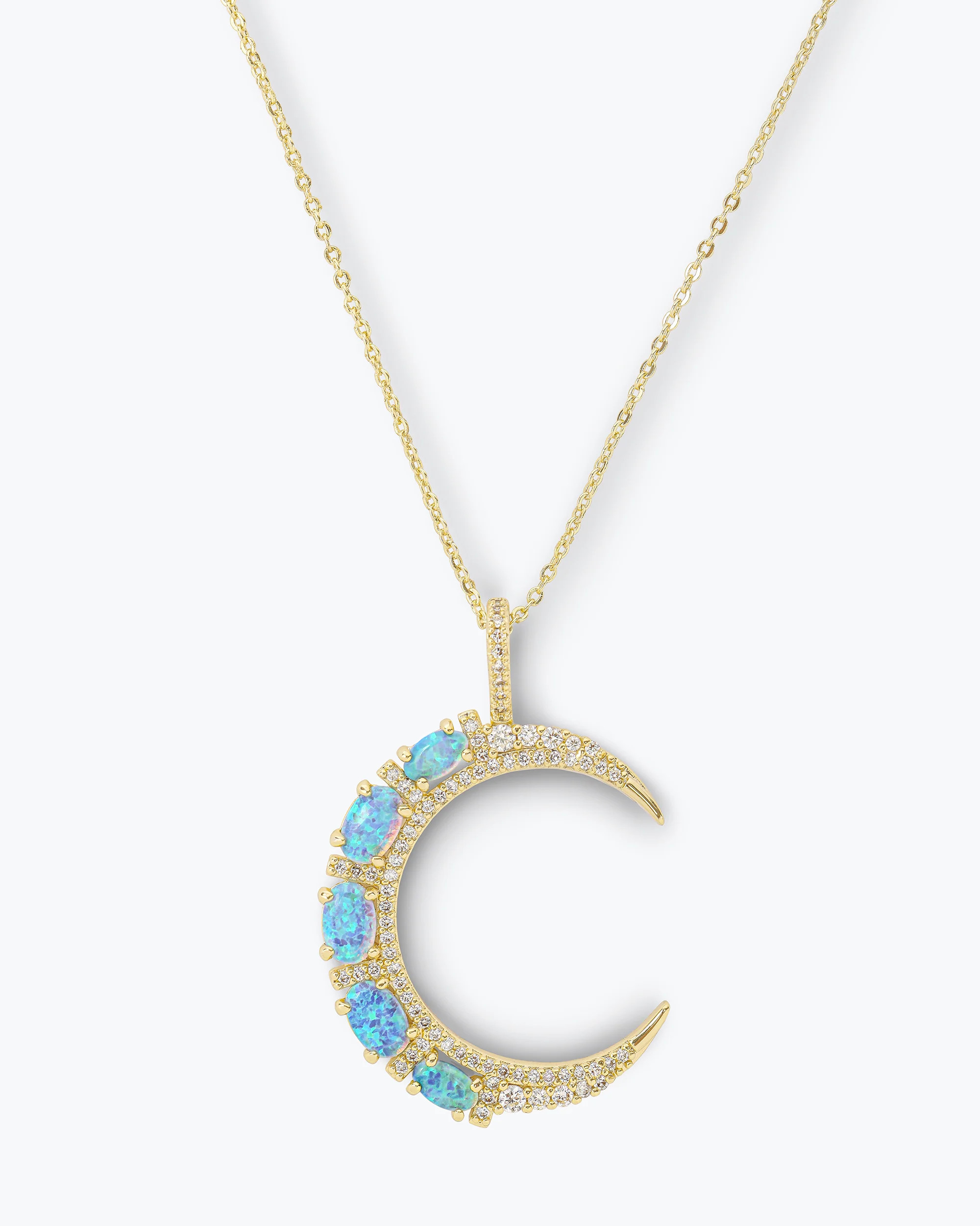 She's an Icon Moon Necklace - Gold|Blue Opal | Melinda Maria Jewelry