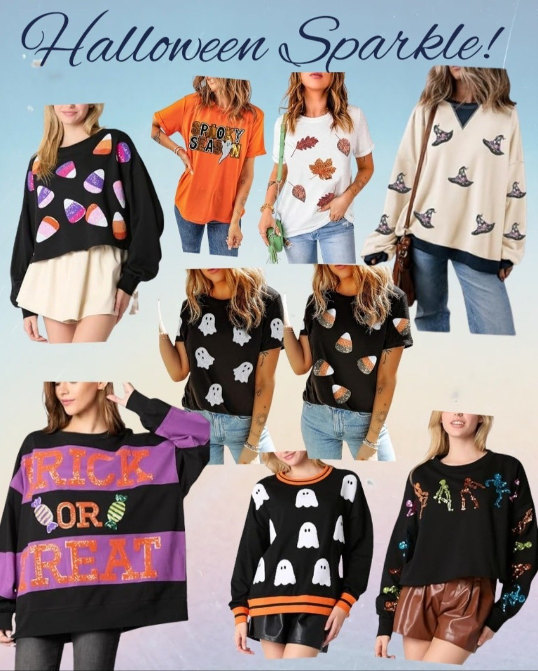 Posting more look for less for everyone not wanting to pay the higher prices for a sparkle Halloween festive top! #livinglargeinlilly #budgetfriendly #founditonamazon

#LTKHalloween #LTKHoliday #LTKFindsUnder50