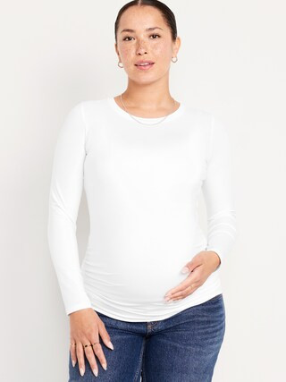 Maternity Long-Sleeve Crew-Neck T-Shirt | Old Navy (US)