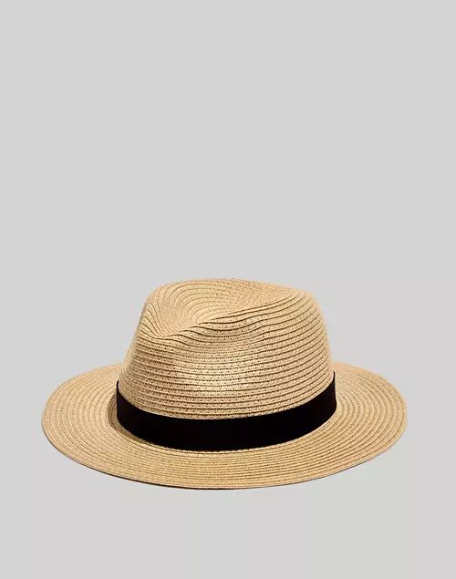 Packable Straw Fedora Hat | Madewell