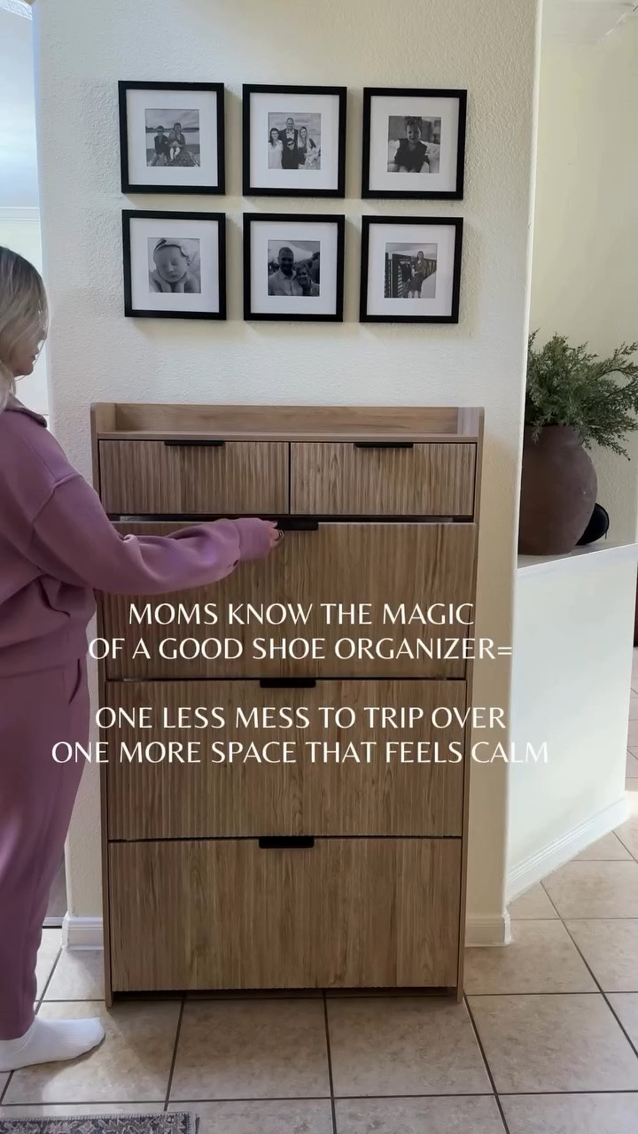 Hide the shoes, add style to your home! These shoe organizers are game changers for your home! ✨ 

#amazonhome #homedecor #homeorganization #homefinds #entrywaydecor
