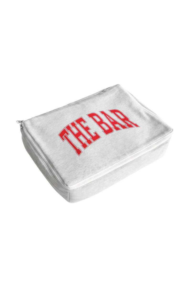 VARSITY POUCH/PACKING CUBE LT HEATHER GREY/BIG APPLE RED | The Bar