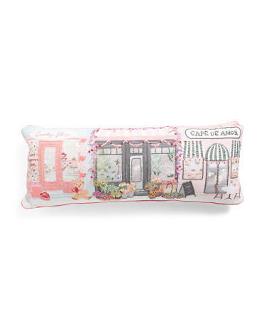 14x36 Valentines Day Embroidered Shops Pillow | Polyester/Cotton | Marshalls