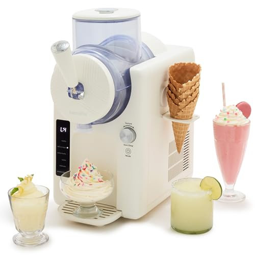 GreenPan Frost Ice Cream Maker & Slushie Machine, Mixing Bowl included, Soft Serve, Sorbet, Margaritas, Milkshakes, Frozen Yogurt, No Pre-Freezing, Ready in 15 Mins, 6 Modes, Self-Cleaning, Cream | Amazon (US)