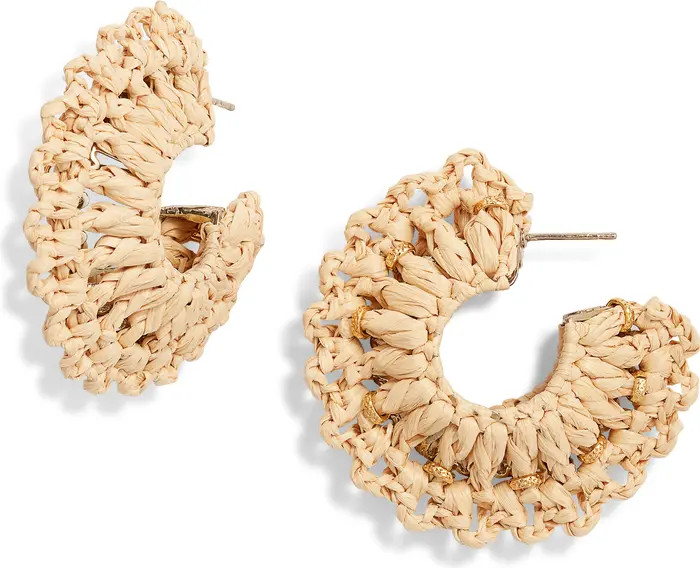 Gas Bijoux Crocus Raffia Hoop Earrings | Nordstrom | Nordstrom