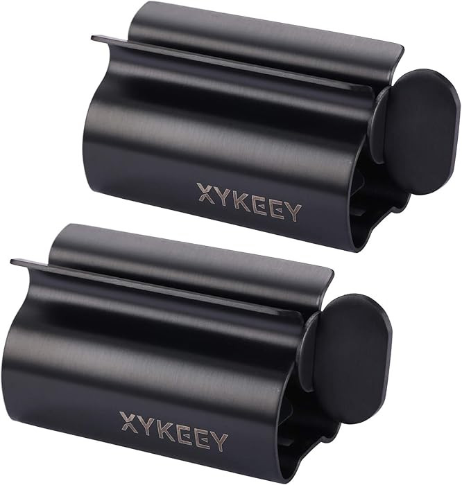XYKEEY Toothpaste Tube Squeezer - Set of 2 Toothpaste Squeezer Rollers, Metal Toothpaste Tube Wri... | Amazon (US)