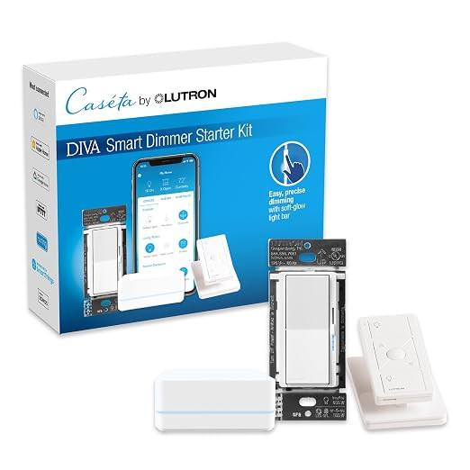 Lutron Diva Smart Dimmer Switch Starter Kit for Caséta Smart Lighting, with Smart Hub, Pico Remo... | Amazon (US)