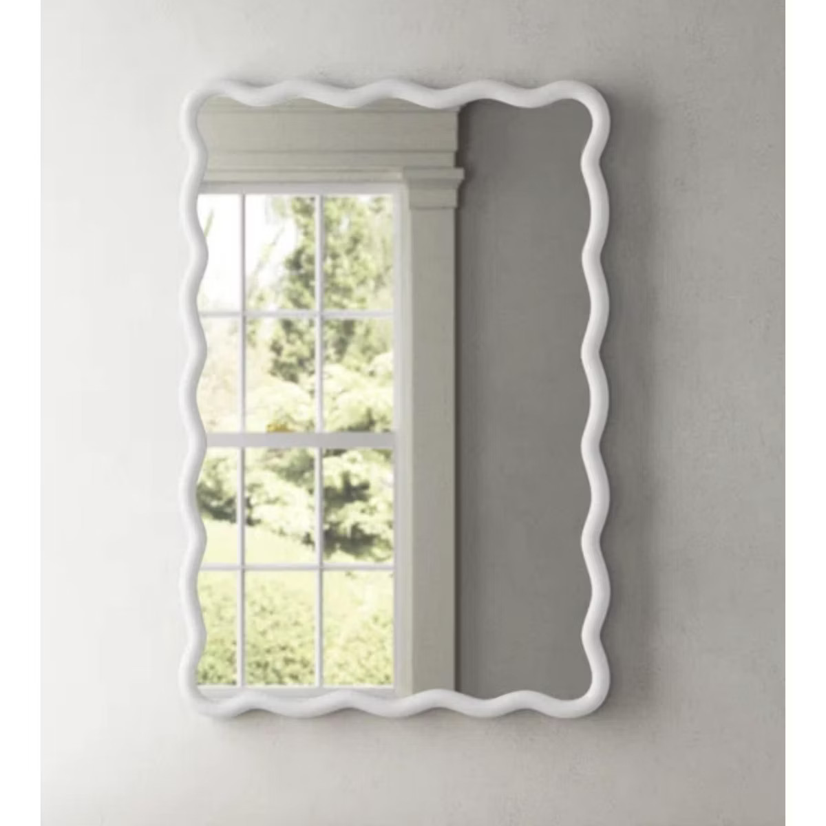 40" Modern Rectangle Solid Wood Wavy Mirror, Natural Wood Vanity Mirror Wall Decor, for Bathroom,... | Target
