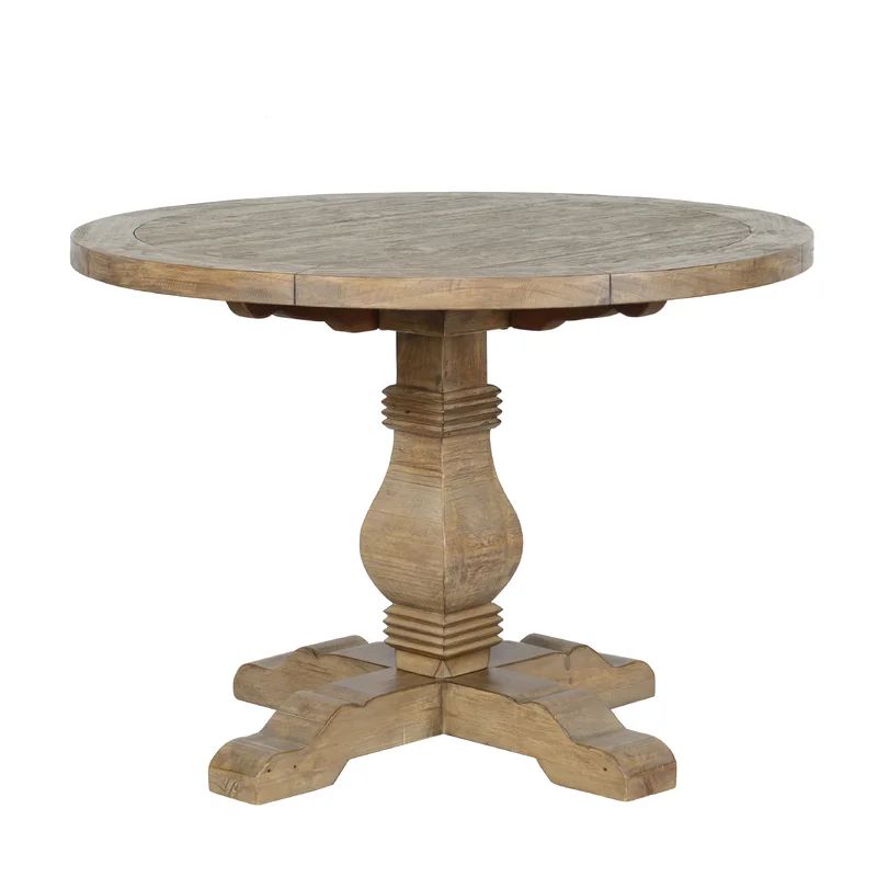 42'' Pine Solid Wood Pedestal Dining Table | Wayfair North America