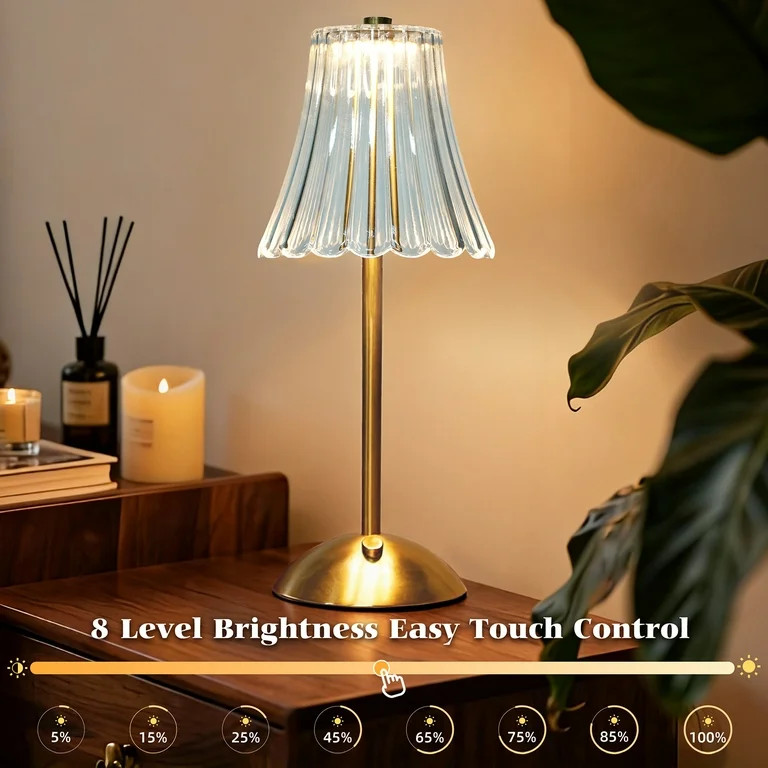 Sanmadrola Cordless Table Lamp Set of 2 Rechargeable Dimmable LED Touch lamp set 3 Colors Modes P... | Walmart (US)