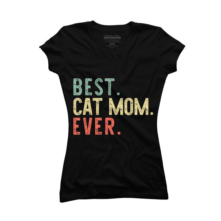 Junior's Design By Humans Best Cat Mom Ever Funny Mommy Vintage Gift Christmas T-Shirt By mothers... | Target