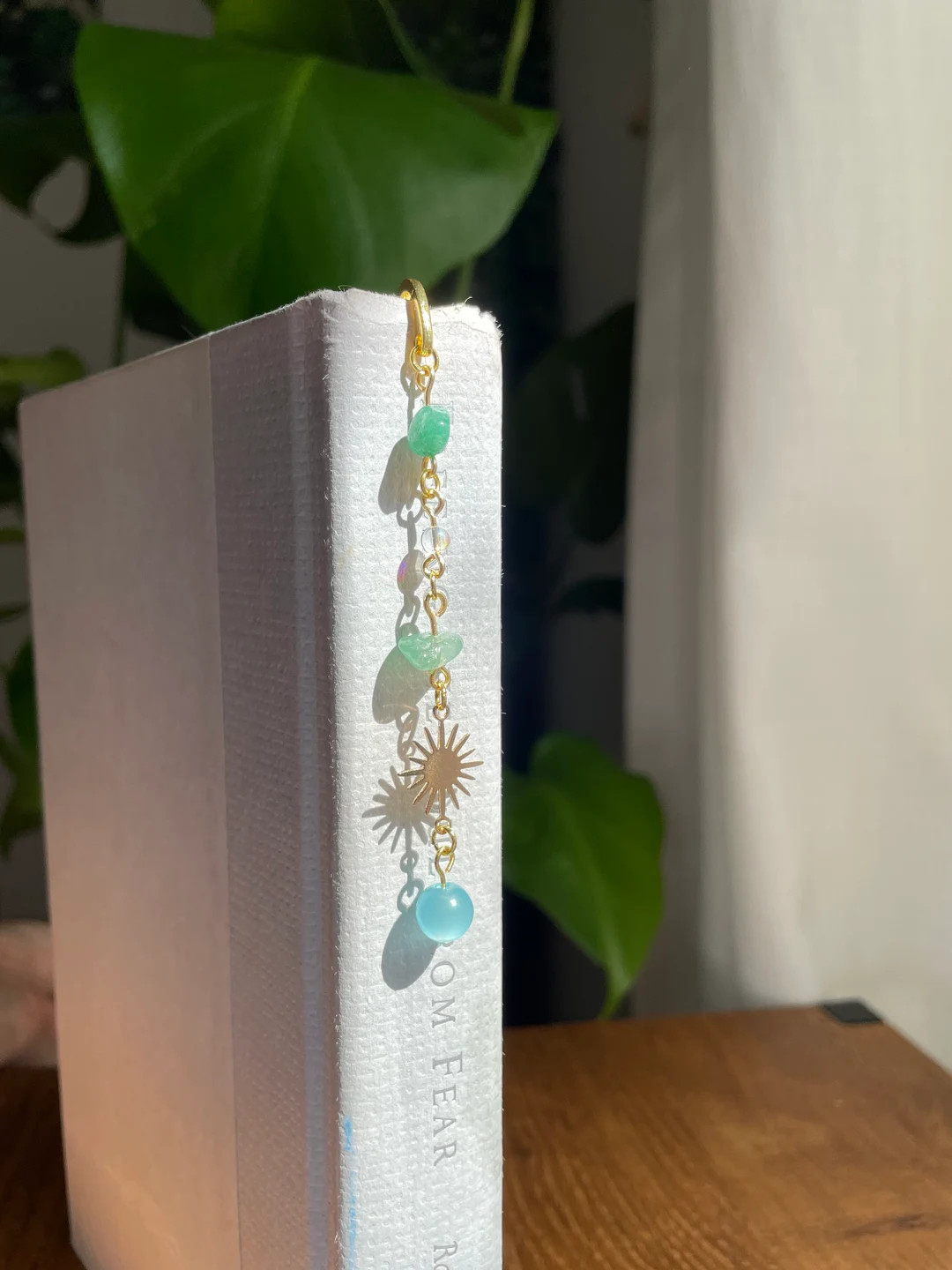 Crystal Beaded Bookmark Sun Charm Decor - Etsy | Etsy (US)