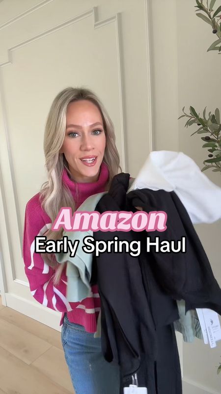 Amazon spring haul. All items fit true to size. 

Vacation outfit, travel outfit, spring dress, LBD, pink sweater, sweatsuit set, airport look, Amazon dress, Amazon sweater 

#LTKfindsunder50 #LTKtravel #LTKSpringSale