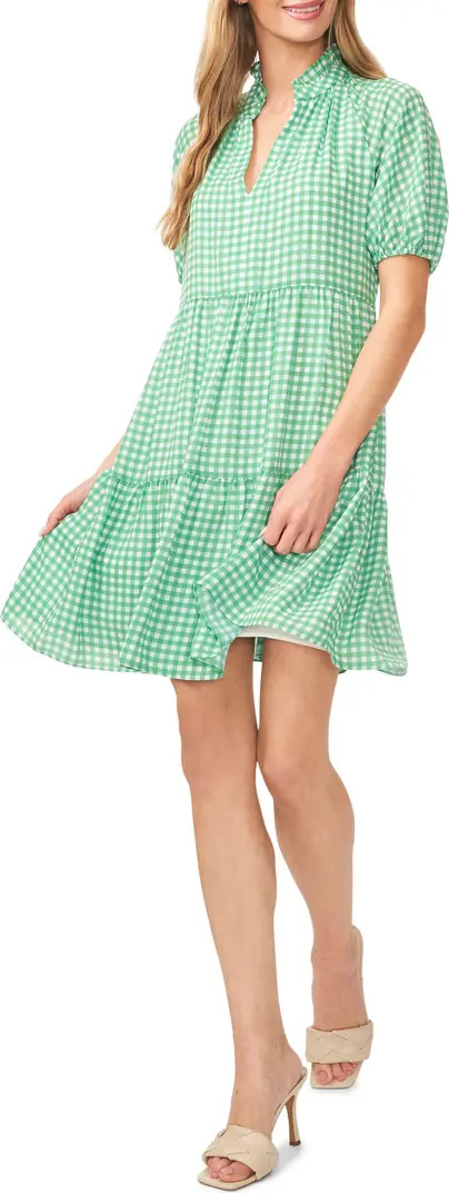 Gingham Print Babydoll Dress | Nordstrom