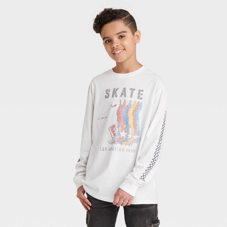 Boys' Skate Los Angeles 1996  Long Sleeve Graphic T-Shirt - art class™ White | Target