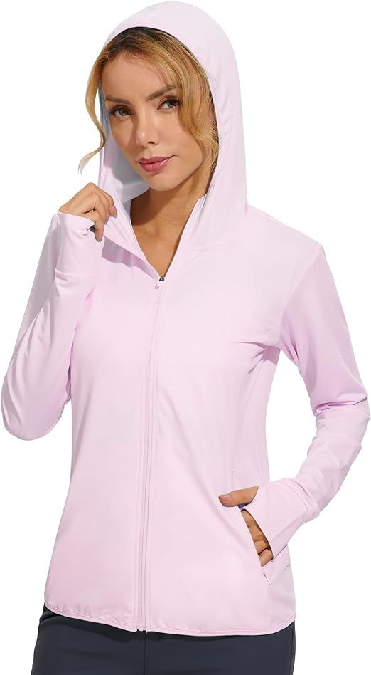 Libin Women's Full Zip UPF 50+ Sun Protection Hoodie Jacket Long Sleeve Sun Shirt Hiking Outdoor ... | Amazon (US)