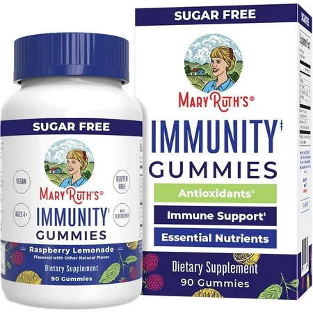 MaryRuth's Immunity Gummies with Elderberry, Echinacea, Zinc, Vitamin D, 90 Count | Walmart (US)