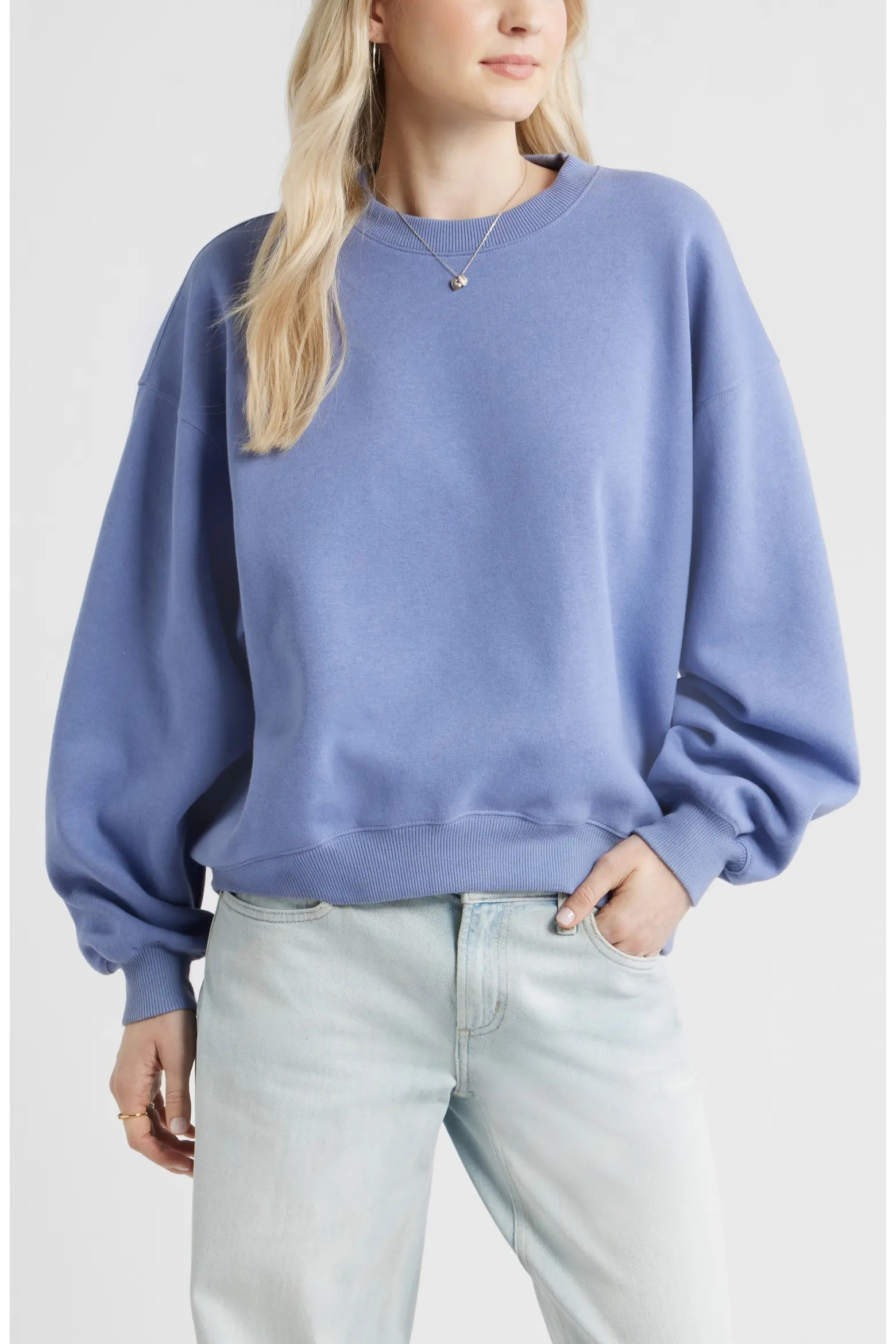 BP. Relaxed Cotton Blend Sweatshirt (Women) | Nordstrom | Nordstrom
