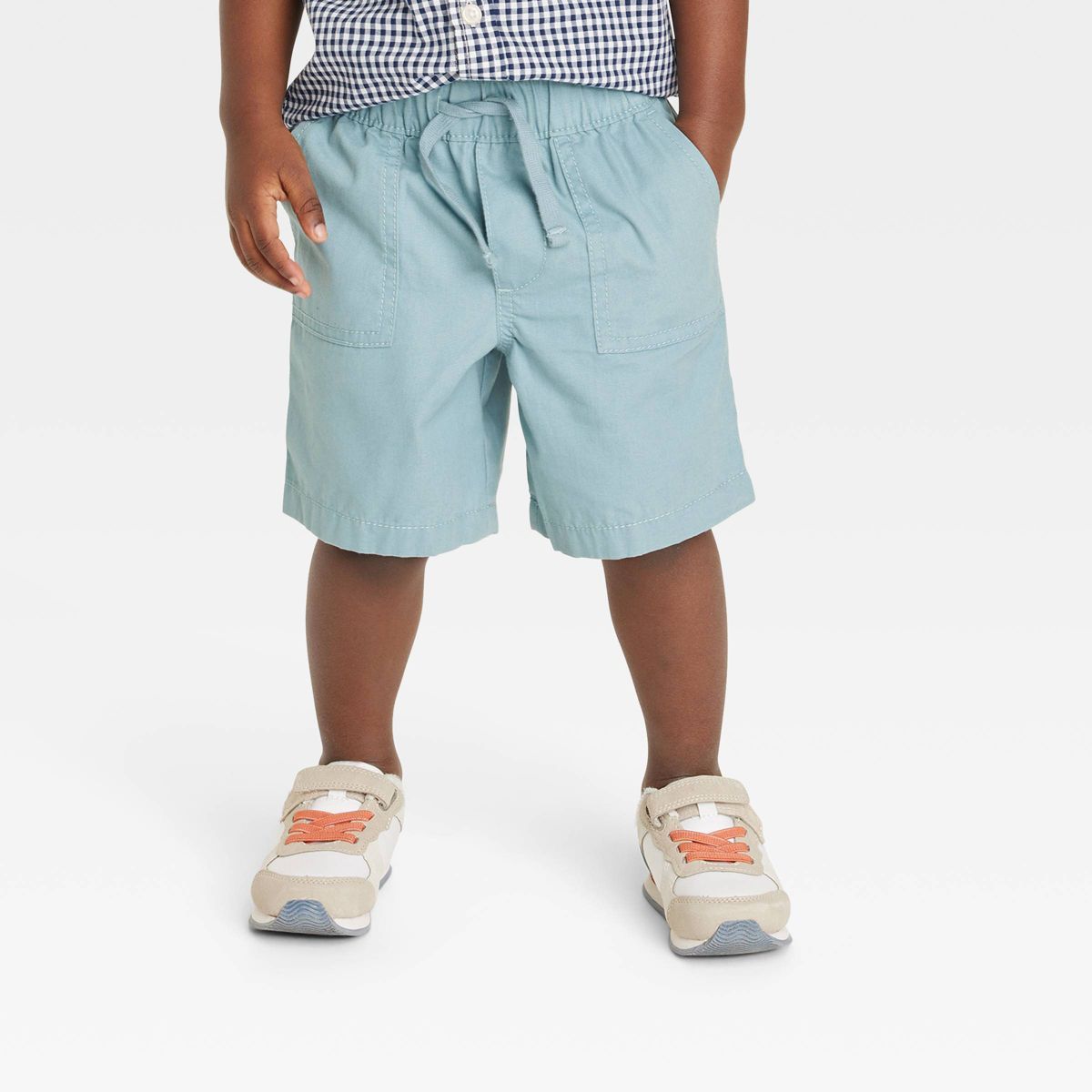 OshKosh B'gosh Toddler Boys' Solid Woven Pull-On Shorts - Teal Blue | Target