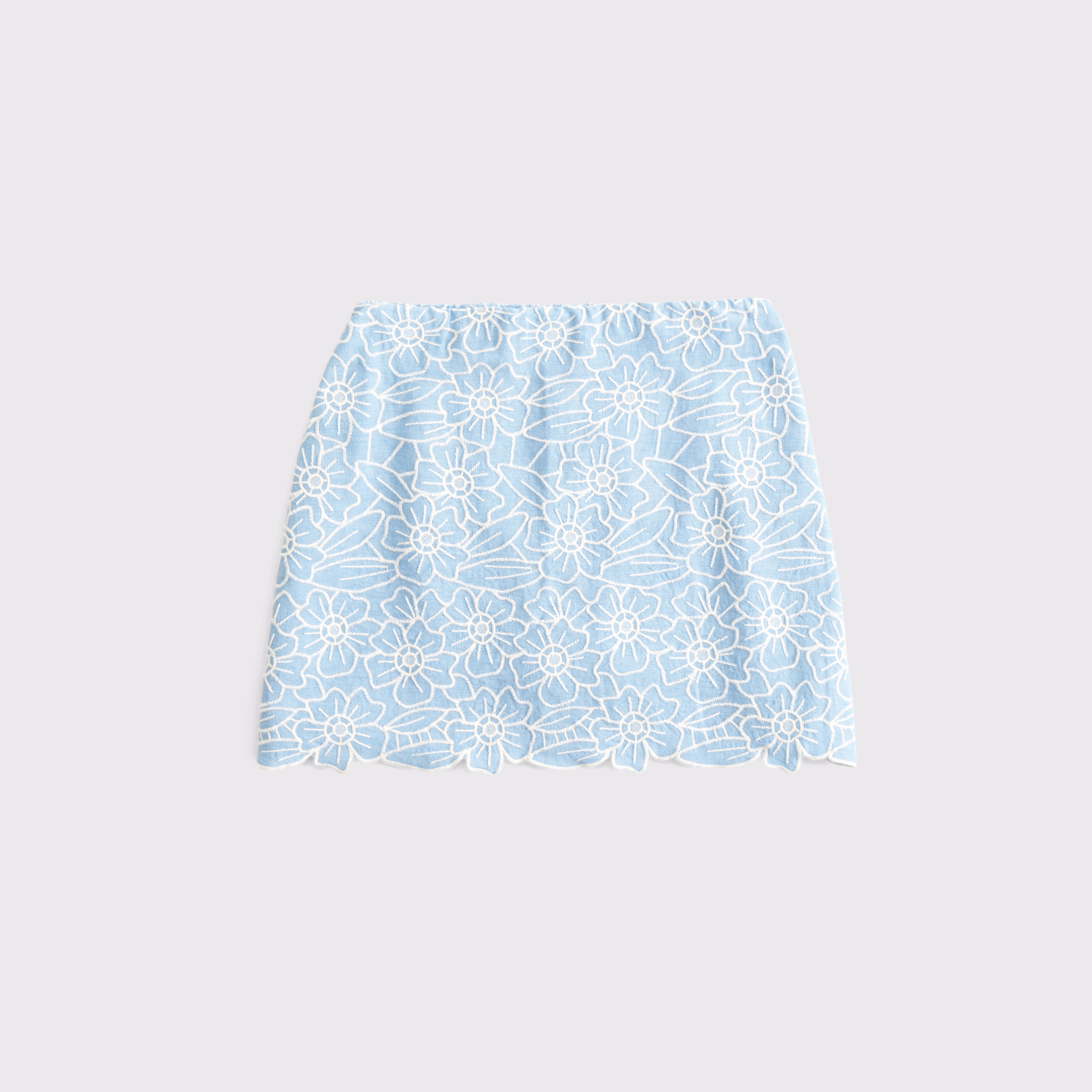 The A&F Scarlett Curve Love Linen-Blend Mini Skort | Abercrombie & Fitch (US)