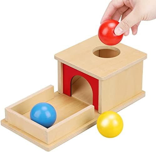 TOY Life Object Permanence Box with Tray and 3 Balls Montesorri Toys 6-12 Months Ball Drop Toy Bo... | Amazon (US)