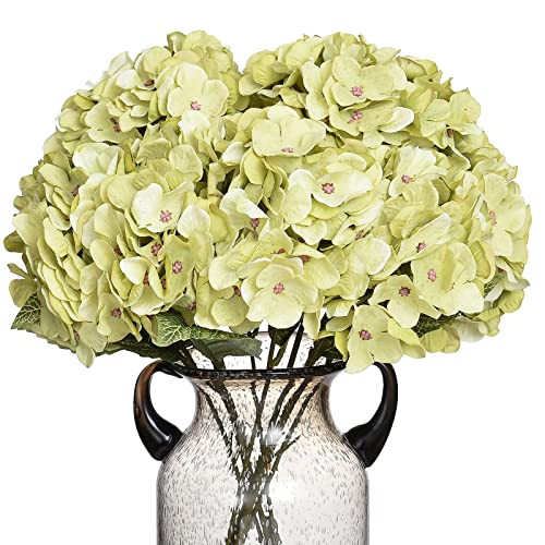 Kimura's Cabin 2Bouquets Fake Flowers Vintage Artificial Silk Hydrangea Flowers Bouquets 10Heads for Home Table Centerpieces Wedding Party Decoration (Light Green, Pack of 2) | Amazon (CA)