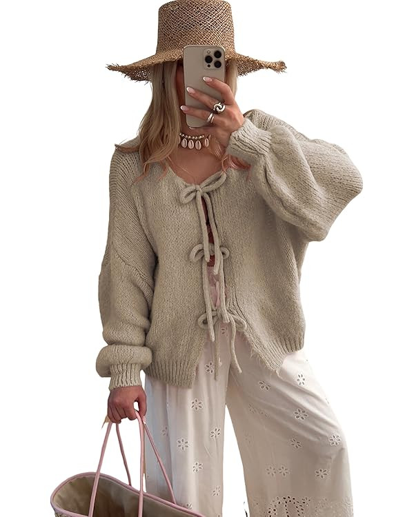 SKIKYAN Oversized Knit Sweater Cardigan | Amazon (US)