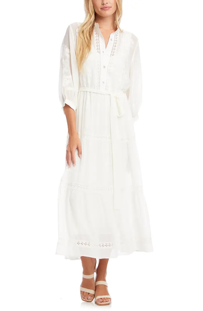 Karen Kane Embroidered Long Sleeve Maxi Dress | Nordstrom | Nordstrom