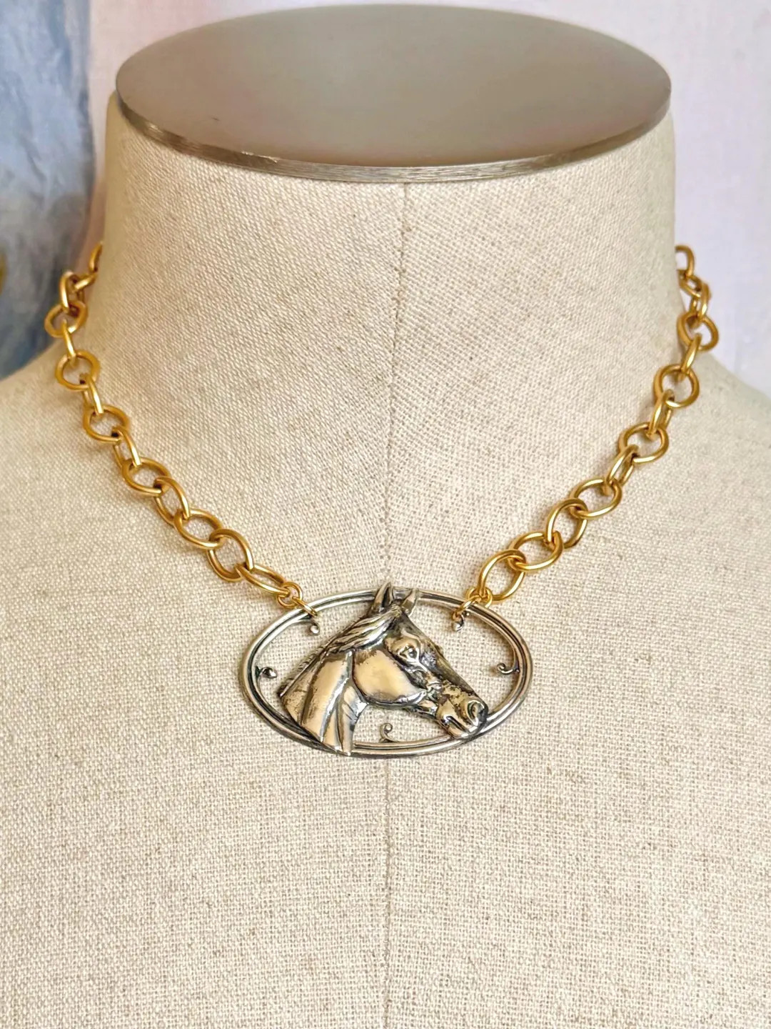 Large Horse Head Necklace | Etsy (US)