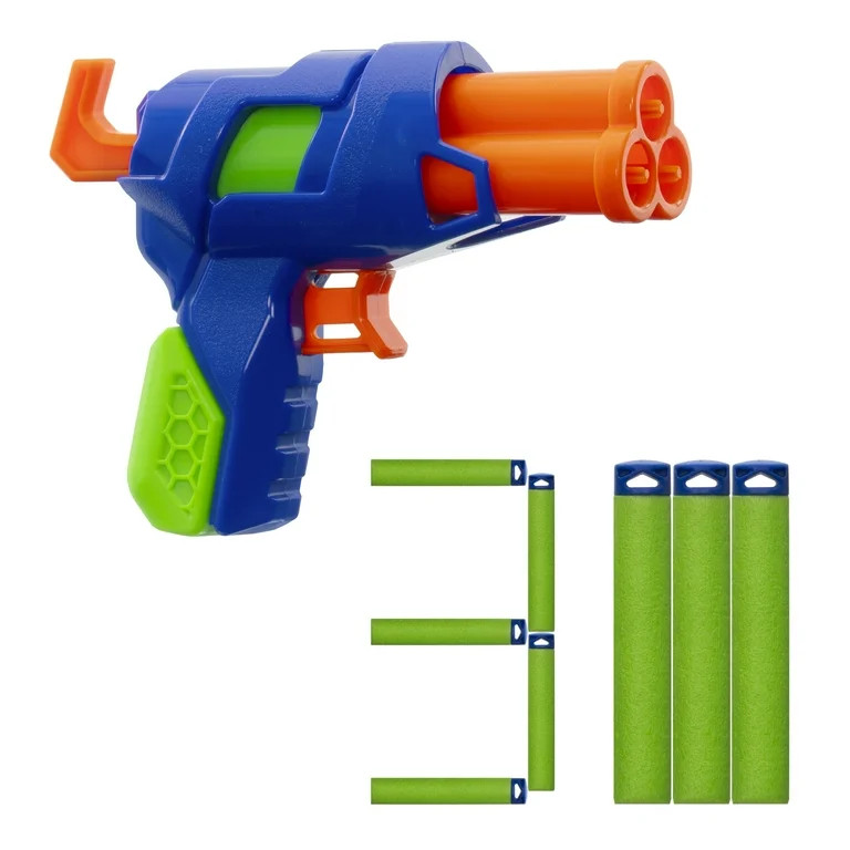 Adventure Force Triple Blast Dart Blaster Set, Spring-Powered Auto-Indexing Design, 1 Blaster wit... | Walmart (US)