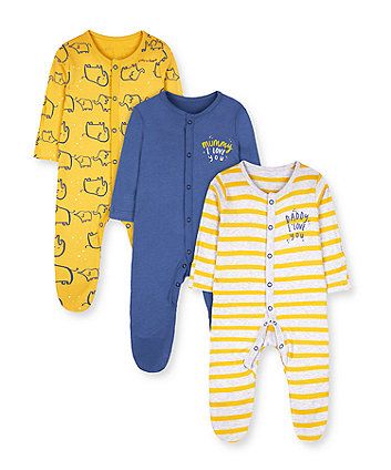 mummy and daddy sleepsuits - 3 pack | Mothercare (UK)