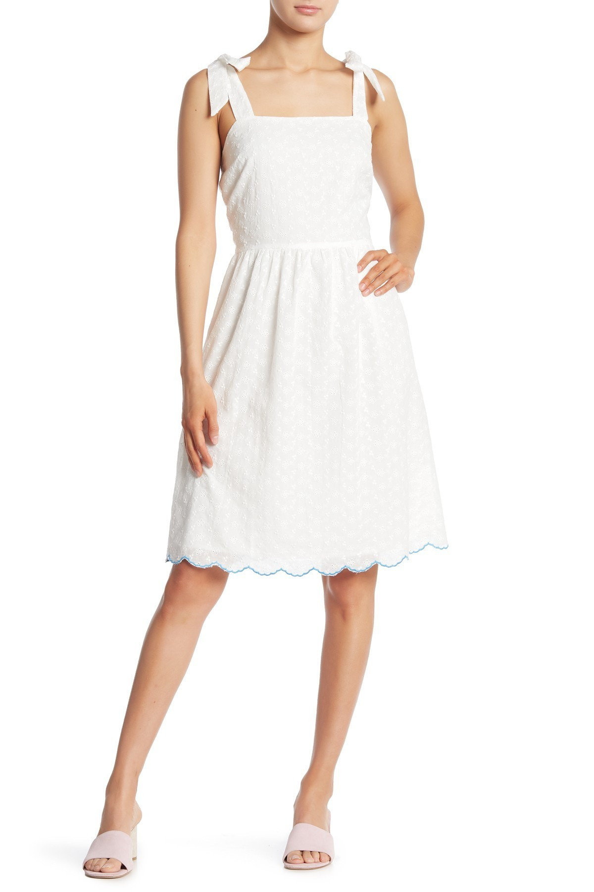 Tie Strap Embroidered Knit Dress | Nordstrom Rack