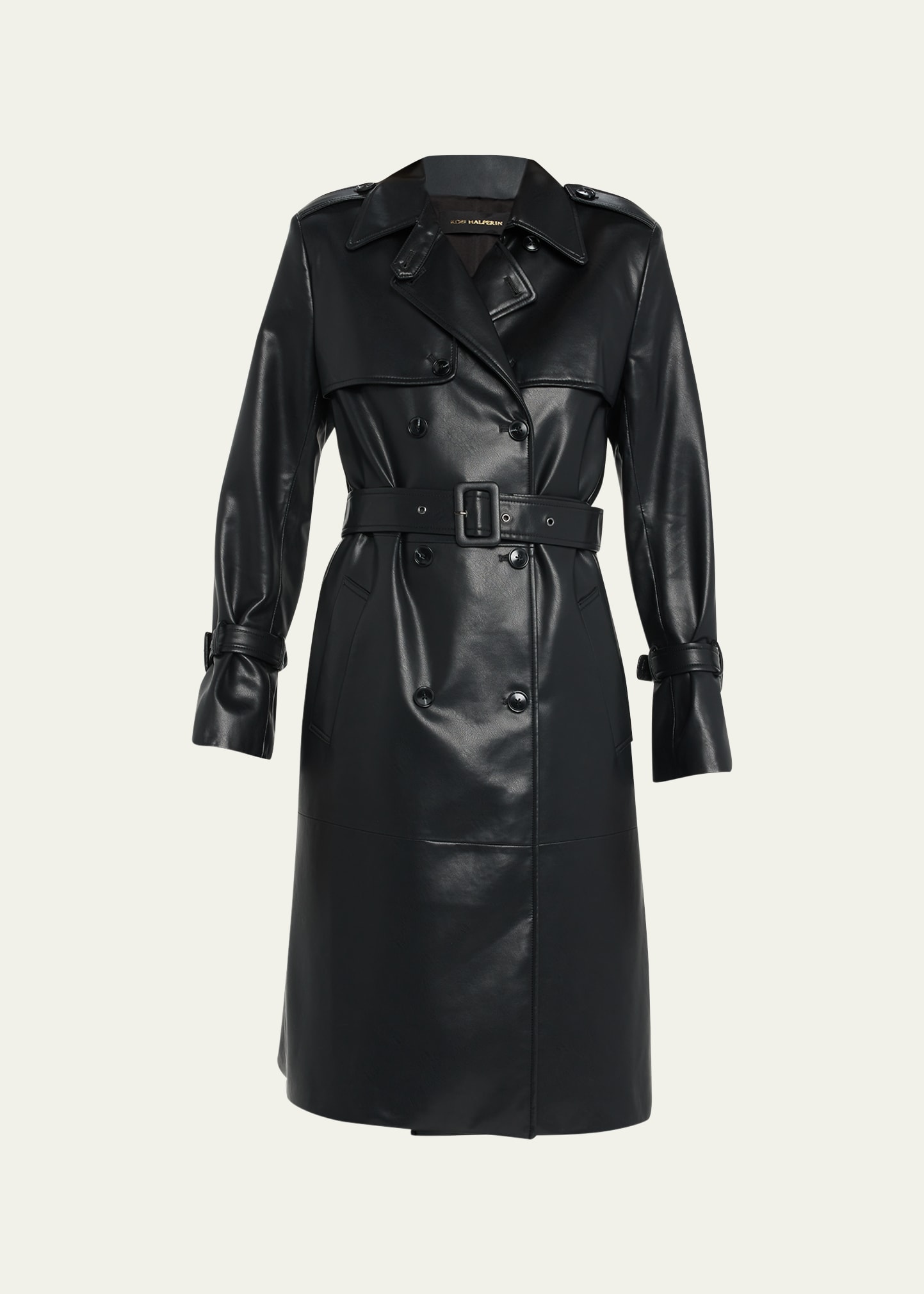 Kobi Halperin Mandie Double-Breasted Faux Leather Coat | Bergdorf Goodman