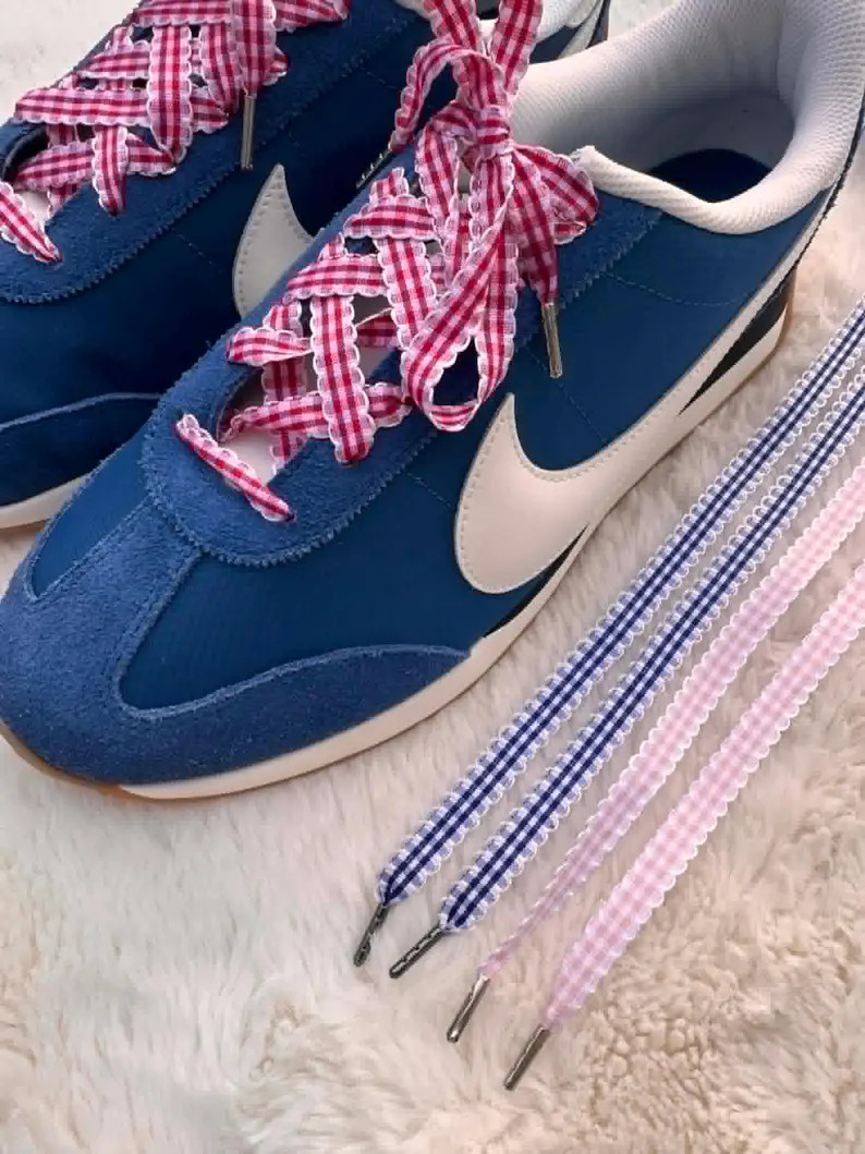 Gingham Shoe Laces - Etsy | Etsy (Global)