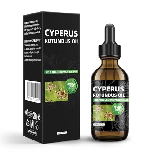 Cyperus Rotundus Oil for Hair Removal, Natural Cyperus Rotundus Oil to Reduce Unwanted Hair Growth, Soothing & Moisturizing, Shrinks Pores, Smooth Skin Care, Suitable for All Skin Types, 2 fl Oz 60ml | Amazon (US)