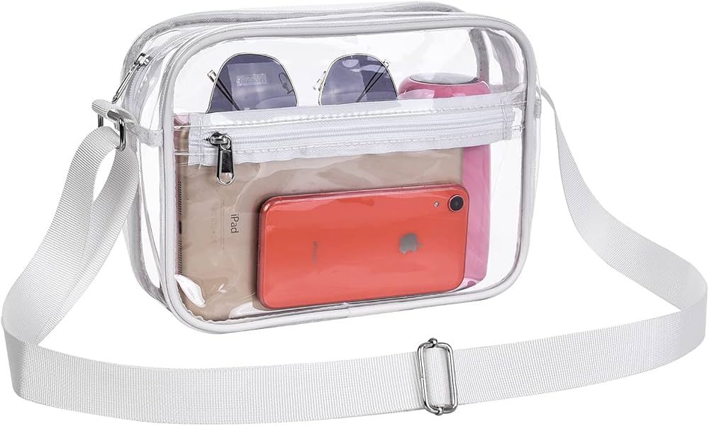 MAY TREE Clear Crossbody Bag Stadium Approved Clear Messenger Bag Suitable for Work, Travel, Conc... | Amazon (US)