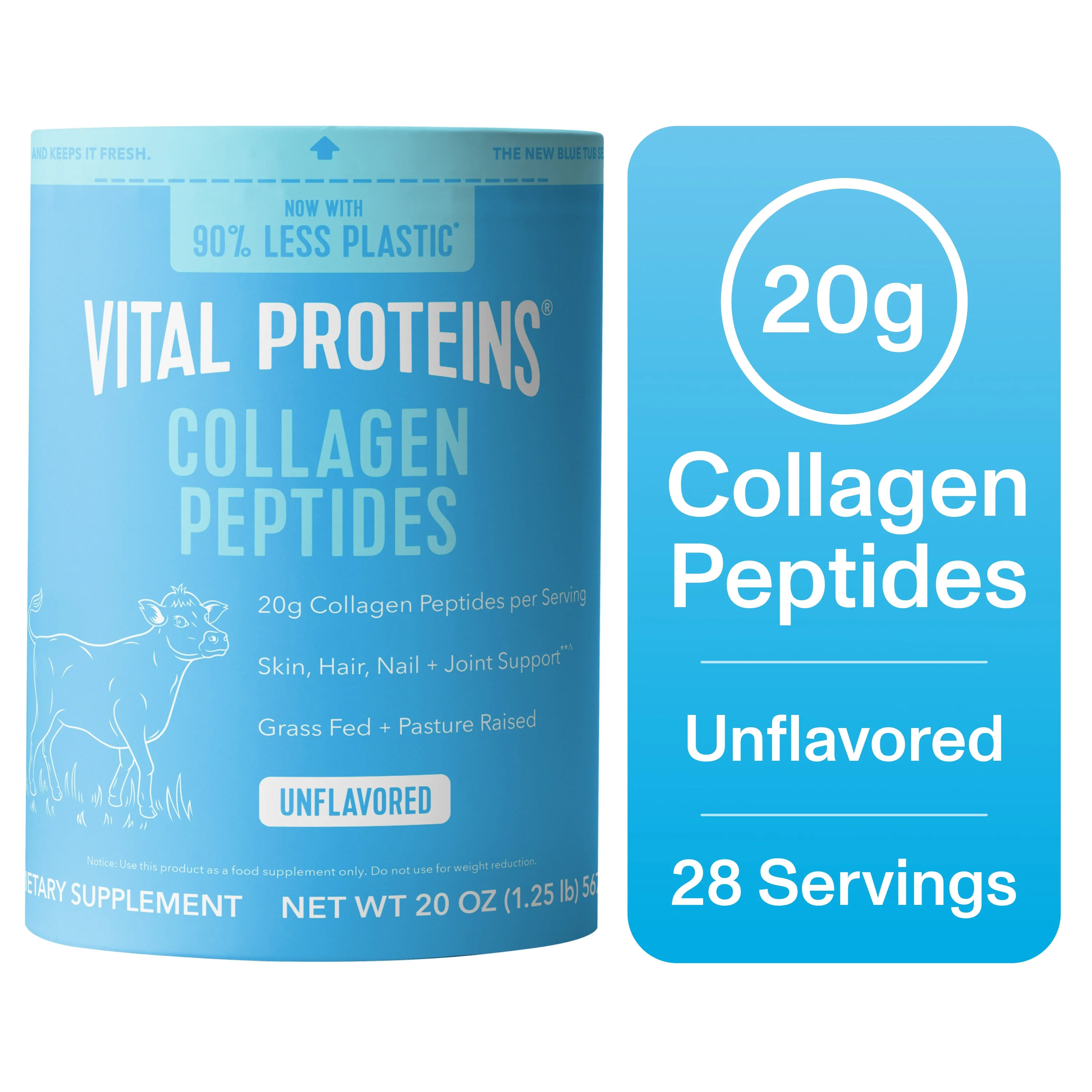Vital Proteins Collagen Peptides Powder Supplement for Hair, Skin, and Nails, Unflavored Collagen... | Walmart (US)