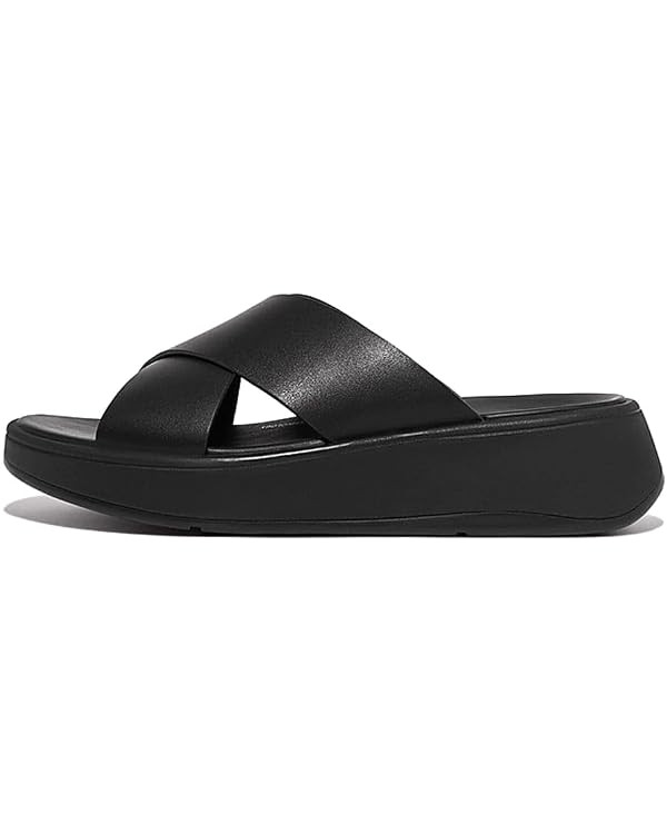Fitflop Women's F-Mode Leather Flatform Cross Slides Wedge Sandal | Amazon (UK)