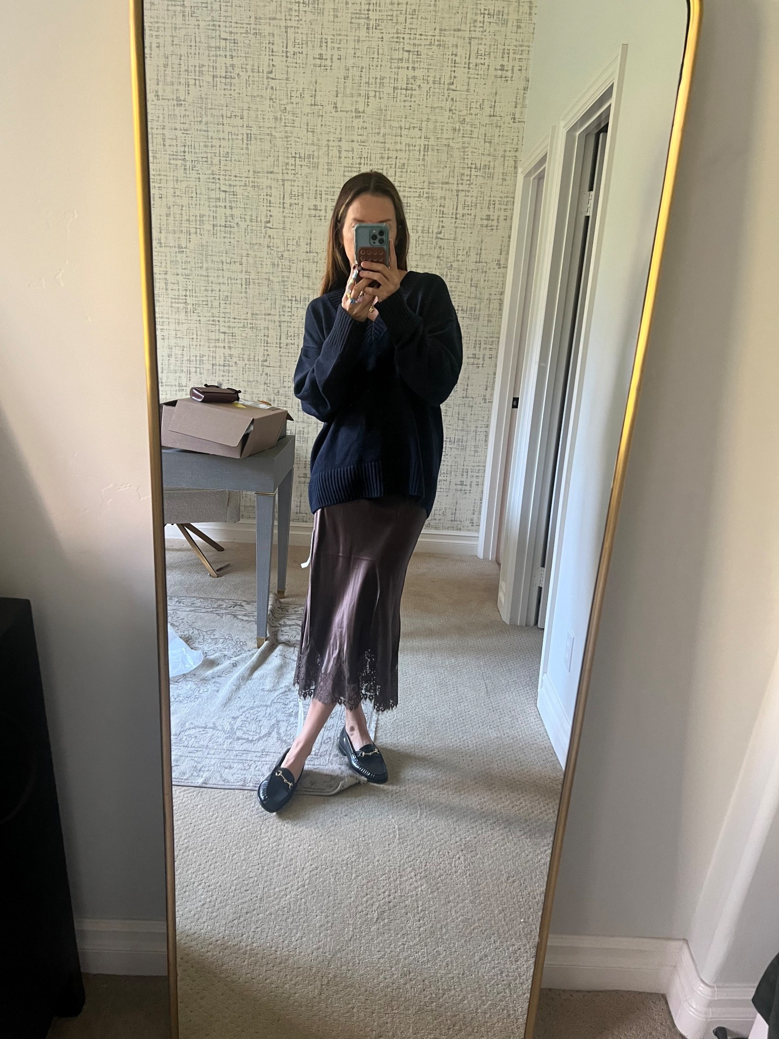 Corporate girlie, cool girl style, cool girl aesthetic, quiet luxury, cool girl aesthetic, gucci loafers, gucci look for less, gucci dupe, lace skirt, lace midi skirt, the row outfit, Zoe Kravitz style, holiday party outfit, thanksgiving outfit #LTKShoeCrush #LTKHoliday 

#LTKValentine #LTKdayinmylife #LTKgrwm