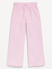High-Waisted Chambray Wide-Leg Pants for Girls | Old Navy (US)