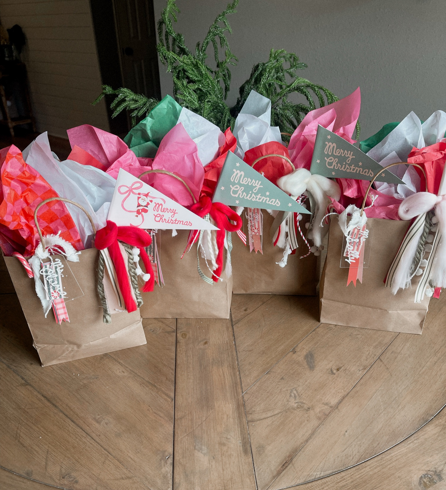 Teacher Christmas Gift Ideas - make any gift cute & fun with ThreadMama tags & flags + cute ribbon!! 🎀 
 
I always be sure to do gift cards & throw in other cutesy things 
 
#teachergift #teachergiftideas #christmasteachergifts #giftideas #giftwrap #giftwrapping #christmasgifts#LTKHoliday 

#LTKGiftGuide #LTKSeasonal