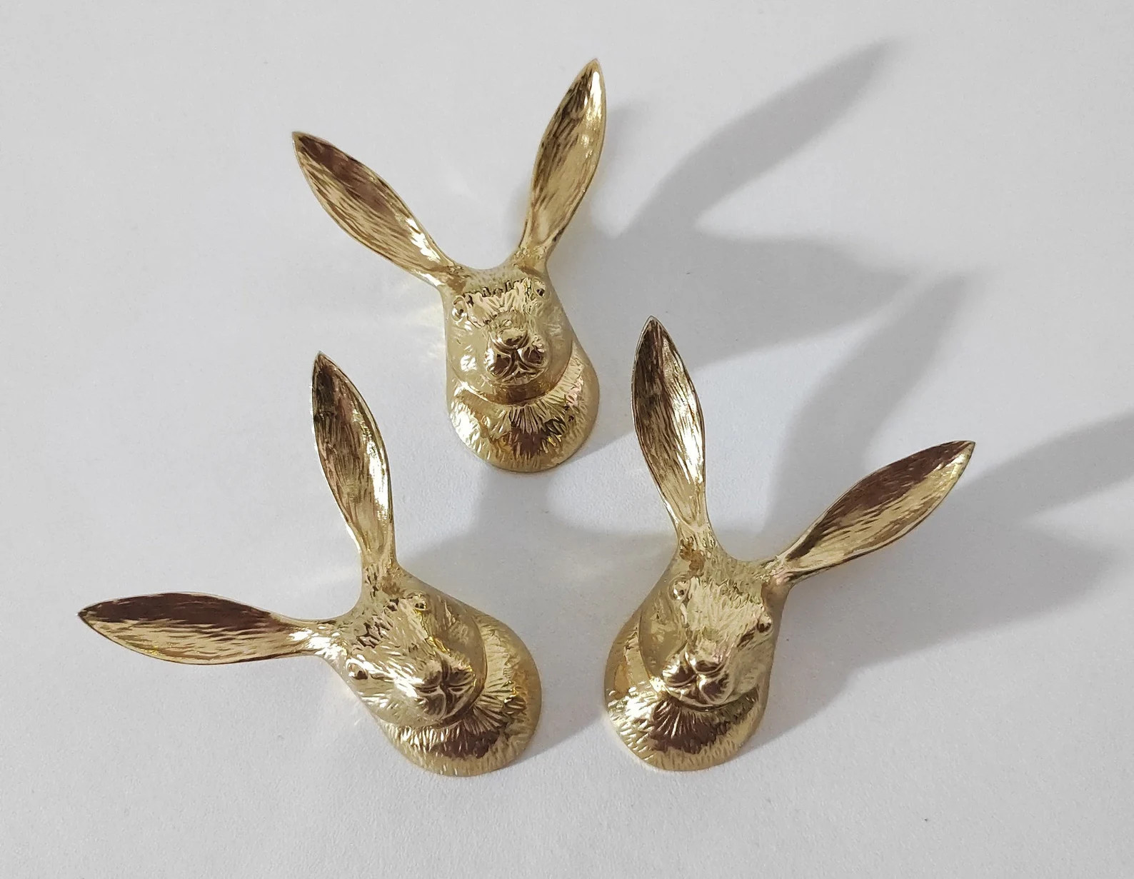 Brass Rabbit Knobs Modern Gold Knobs Decor Dresser Knobs Pulls Child Gift Drawer Knob Kitchen Cab... | Etsy (US)