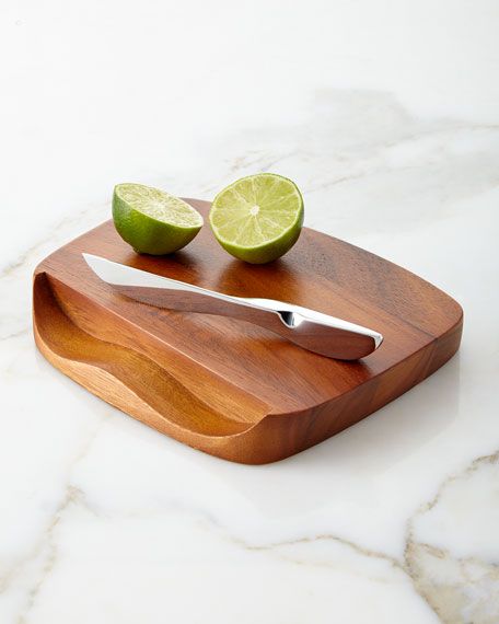 Nambe Blend Bar Board with Knife | Neiman Marcus