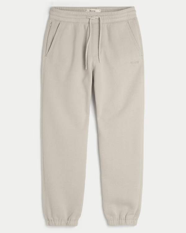 Relaxed Fleece Logo Joggers | Hollister (US)