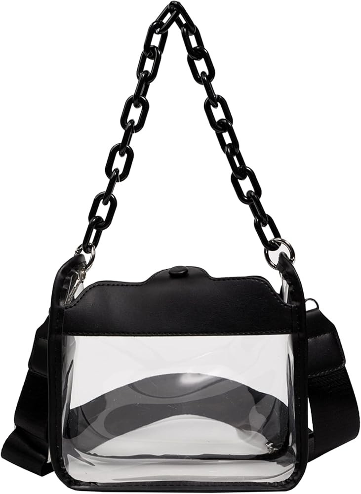 Clear Bag for Women Clear Handbag Concert Bag Stadium Approved Clear Purse Shoulder Crossbody Bag... | Amazon (US)