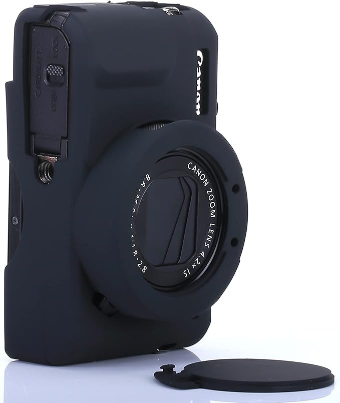 Case for G7X Mark II G7X Removable Lens Cover, Silicone Cover Rubber Soft Camera Case for Canon P... | Amazon (US)