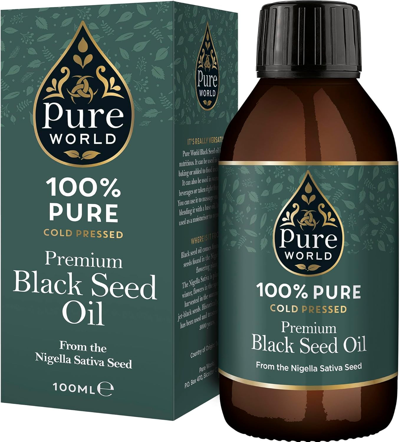 Pure World Black Seed Oil 100ML High Strength Thymoquinone Cold & Freshly Pressed Nigella Sativa.... | Amazon (UK)